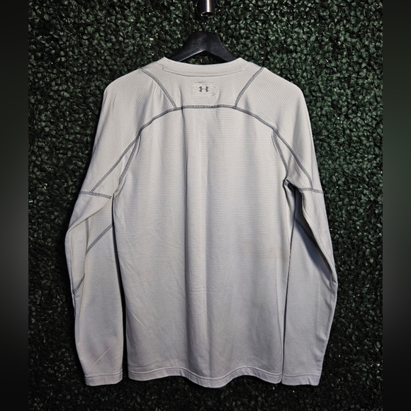 Under Armour Men's White & Light Gray Long Sleeve Tee - Picture 5 of 5